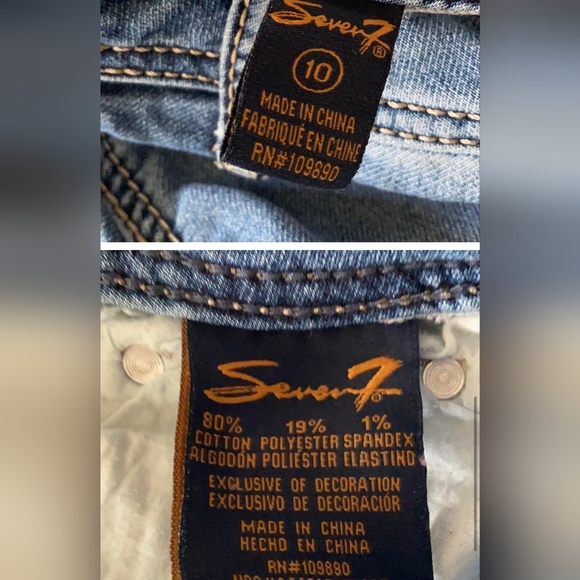 Seven7 Thick Stitch Pockets Jean ShortsSize 10 - Picture 4 of 5